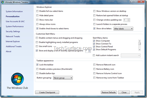 Ultimate Windows Tweaker Download for Windows