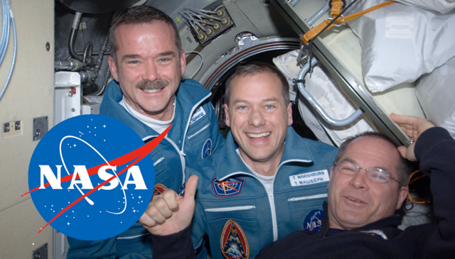 Kevin Ford, Chris Hadfield and Tom Marshburn