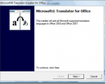 Microsoft Translator for Office 2007 and office 2003