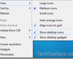 How to hide Desktop Icons in Windows 7 and Windows Vista